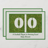 Baby Dusche für Neugeborene Football Player Einladung (Vorne/Hinten)