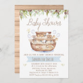 Baby-Dusche für Olive und Wood Noah Einladung (Vorne/Hinten)