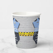 Baby-Dusche für Polizeibeamte Pappbecher (Links)