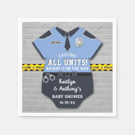 Baby-Dusche für Polizeibeamte Serviette