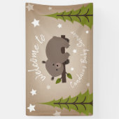 Baby-Dusche für Sleepy Bear Banner (Vertikal)