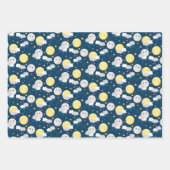 Baby-Dusche für Sleepy Sun and Moon  Geschenkpapier Set (Vorderseite 3)