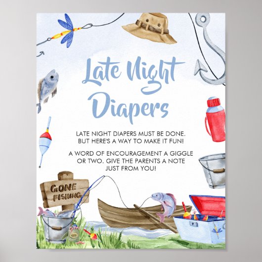 Baby-Dusche für späte Nachttaucher Poster (Vorne)