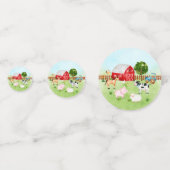 Baby-Dusche für Stalltiere Konfetti (Rückseiten)