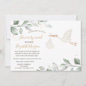 Baby-Dusche für Storchenlieferung per Post Einladung (Vorderseite)