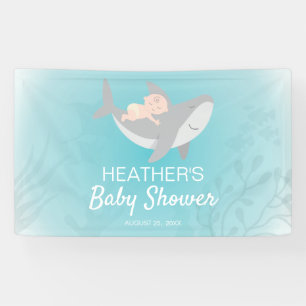 Baby-Dusche für Süßhai Banner