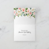 Baby-Dusche für Tier-Blütenmädchen Danke Karte (Innenseite)