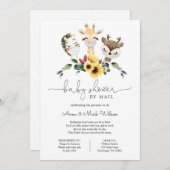 Baby-Dusche für Tiere in sozialer Entfernung per P Einladung (Vorne/Hinten)