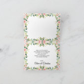 Baby-Dusche für Tiere und Rosa Rose Danke Karte (Innenseite)