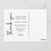 Baby-Dusche für vertikale Neugeborene Postkarte (Rückseite)