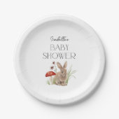 Baby-Dusche für Waldtiere aus Holz Pappteller (Vorderseite)