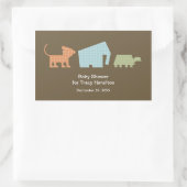 Baby-Dusche für Wildtiere Rechteckiger Aufkleber (Tasche)