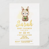 Baby-Dusche für Woodland-Tiere Folieneinladung (Vorderseite)