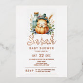 Baby-Dusche für Woodland-Tiere Folieneinladung (Vorderseite)