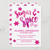 Baby-Dusche für Zucker und Gewürz Einladung (Vorne/Hinten)