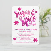 Baby-Dusche für Zucker und Gewürz Einladung (Stehend Vorderseite)