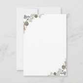 Baby-Dusche fürs Baby abwarten Kinderkarte Dankeskarte (Rückseite)