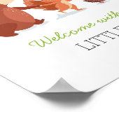 Baby Dusche Gästebuch Fingerabdrücke von Waldtiere (Ecke)