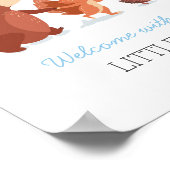 Baby Dusche Gästebuch Fingerabdrücke woodblau (Ecke)