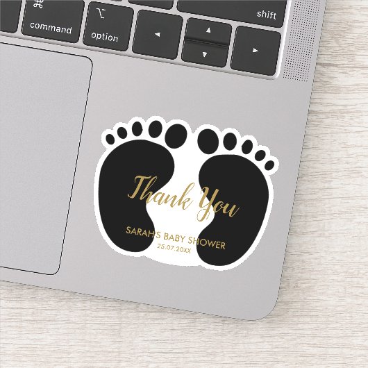 Baby Dusche Gastgeschenk vielen Dank Aufkleber (Detail)