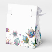 Baby Dusche Gefallen Boxes Watercolor Florals Geschenkschachtel (Rückseite)