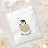 Baby Dusche Gefälligkeitstasche, Gold, Baby Pengui Geschenktütchen (Ausgeschnitten)