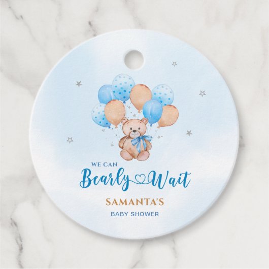 Baby-Dusche Geschenkanhänger (Vorderseite)