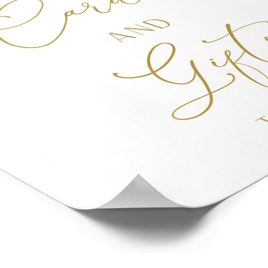 Baby Dusche Geschenke Schild, Karten und Geschenkp Poster (Ecke)