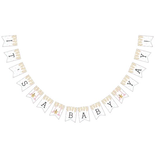 Baby Dusche Gold Flamingo Baby, Frack Banner (Alle)