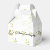 Baby Dusche Golden Birds Gable Favor Box Geschenkschachtel (Rückseite)