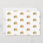 Baby Dusche GRILLEN Baby Q Backyard Hamburger Einladung (Rückseite)