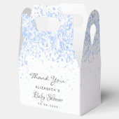 Baby Dusche hellblau Glitzer Staubjunge danke Geschenkschachtel (Geöffnet)