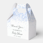 Baby Dusche hellblau Glitzer Staubjunge danke Geschenkschachtel (Vorderseite)