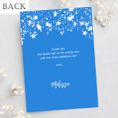 Baby Dusche hellblaue Sterne Danke Karte