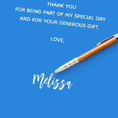 Baby Dusche hellblaue Sterne Danke Karte