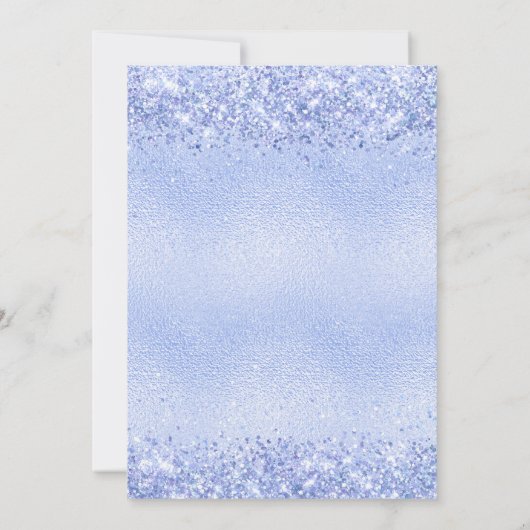 Baby Dusche hellblauer Junge Einladung (Rückseite)