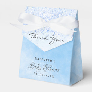 Baby Dusche hellblauer Junge vielen Dank Geschenkschachtel