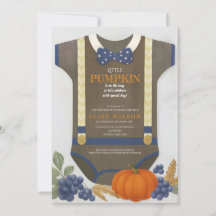 Baby Dusche Herbst blauer Bodysuit