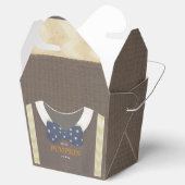 Baby Dusche Herbst blauer Bodysuit Geschenkschachtel (Geöffnet)
