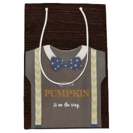 Baby Dusche Herbst blauer Bodysuit Mittlere Geschenktüte