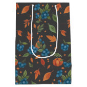 Baby Dusche Herbst blauer Bodysuit Mittlere Geschenktüte (Rückseite)