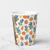 Baby Dusche Herbst blauer Bodysuit Pappbecher (Links)