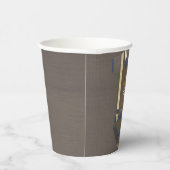 Baby Dusche Herbst blauer Bodysuit Pappbecher (Rechts)