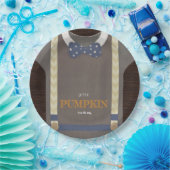 Baby Dusche Herbst blauer Bodysuit Pappteller (Party)