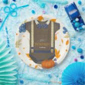 Baby Dusche Herbst blauer Bodysuit Pappteller (Party)