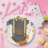 Baby Dusche Herbst blauer Bodysuit Pappteller (Party)