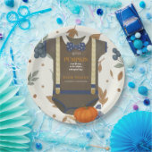 Baby Dusche Herbst blauer Bodysuit Pappteller (Party)