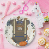 Baby Dusche Herbst blauer Bodysuit Pappteller (Party)