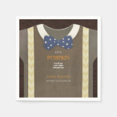 Baby Dusche Herbst blauer Bodysuit Serviette (Vorderseite)