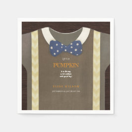 Baby Dusche Herbst blauer Bodysuit Serviette